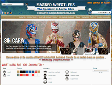 Tablet Screenshot of maskedwrestlers.com